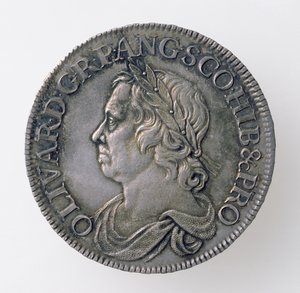 Krone von Oliver Cromwell (1599-1658), London Münze, 1658 (Vorderseite)