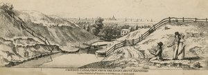 Croydon-Kanalblick von den Schleusen oberhalb von Deptford