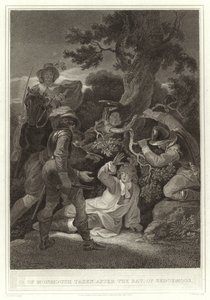 D von Monmouth nach der Schlacht von Sedgemoor gefangen genommen (Gravur) von English School