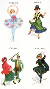 Tänzer der Britischen Inseln, Zigarettenbilder, 1915 von English School