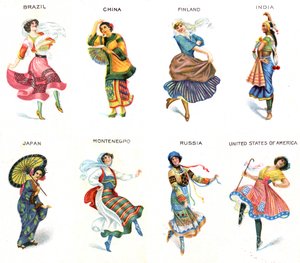 Tänzer der Welt, Zigarettenbilder, 1915