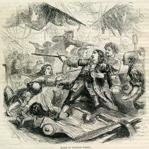 Tod von Admiral Carter, 1692 von English School