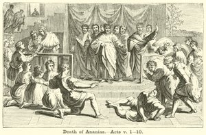 Tod des Ananias, Apostelgeschichte, v, 1, 10