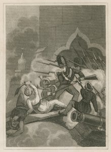 Tod von Tippoo Sahib bei der Belagerung von Serigapatam, Indien, 1799 von English School