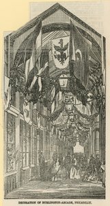 Dekoration der Burlington Arcade von English School