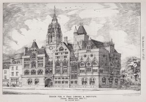 Entwurf für eine Freie Bibliothek und Institut, Soane Medaille
