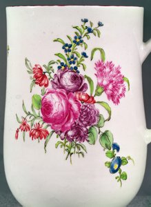 (Detail) Longton Hall Trembly Rose Tassen-Dekoration, ca. 1755
