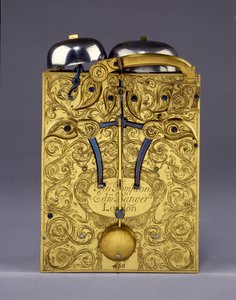 Detail der Barnard Tompion, Tompion und Banger, London, Nr. 460, Schlaguhr, ca. 1708