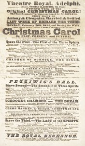 Dickens Spielplan: A Christmas Carol im Adelphi Theatre Royal, 26. Februar 1814 von English School