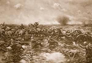 Schwierigkeiten beim Transport von Geschützen, 1914-19