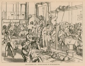Speisesäle in Bucklersbury, London von English School