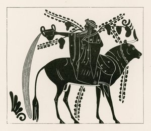 Dionysos reitet auf einem Stier von English School