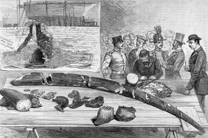 Entdeckung fossiler Überreste in Livorno, Toskana, aus The Illustrated London News, 21. Januar 1882