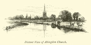 Fernansicht der Abingdon Kirche