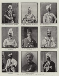 Hervorragende indische Gäste bei der Krönung, Illustration aus The Graphic, 28. Juni 1902
