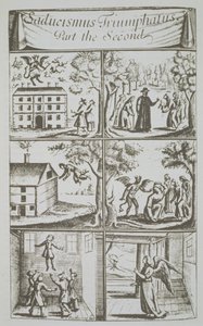 Diverse Manifestationen des Teufels, Kopie einer Illustration aus Sadducismus Triumphatus Teil II, von Joseph Glanvil, London 1681, verwendet in einer Geschichte der Magie, veröffentlicht Ende des 19. Jahrhunderts