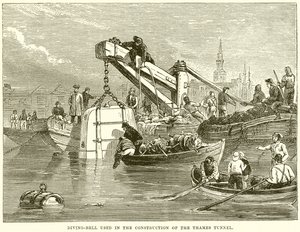 Taucherglocke, die beim Bau des Thames-Tunnels verwendet wurde