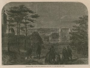 Donatis Komet, gesehen vom Greenwich Park, 17. September 1858, um 19:30 Uhr