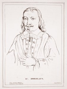 Dr. Dorislaus, aus einer Zeichnung in Indien-Tinte in der Sammlung von St. John St. Aubyn Bar, imp. von Ducarme