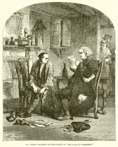 Dr. Johnson liest das Manuskript von 