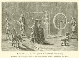 Dr. Watsons Elektrische Maschine (Stich) von English School