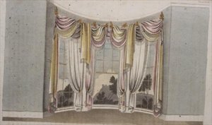Vorhänge für Rundfenster, Tafel 108 aus Ackermann