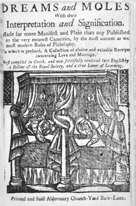 Träume und Maulwürfe, Titelseite, ca. 1750 von English School