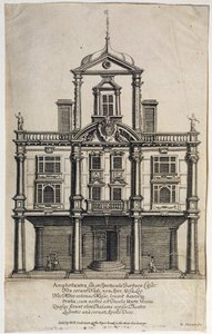 Dukes Theatre, Dorset Gardens, graviert von W. Sherwin (ca. 1645-1711) 1673 von English School