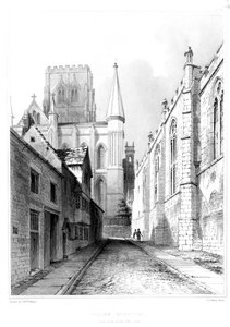 Durham Cathedral, Ostansicht von Bow Lane