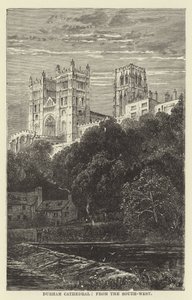 Durham Kathedrale, von Südwesten von English School