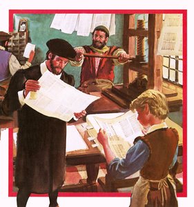 Frühe Druckerpresse