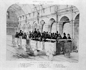 Edgware Road Station auf der Eröffnungsfahrt der Metropolitan Railway, 24. Mai 1862