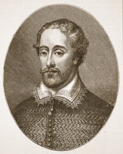 Edmund Spenser, aus einem Stich von G. Vertue, Illustration aus Die Kirche von England: Eine Geschichte für das Volk von H.D.M. Spence-Jones, veröffentlicht um 1910 von English School