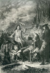 Edward Villiers verwundet in der Schlacht von Newbury von English School