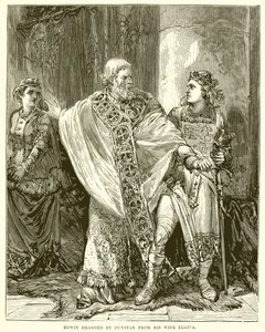 Edwin von Dunstan von seiner Frau Elgiva weggezogen von English School
