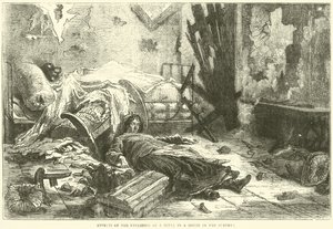 Folgen der Explosion einer Granate in einem Haus in den Vororten, Mai 1871 von English School