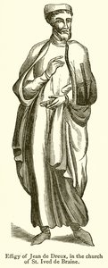 Abbild von Jean de Dreux in der Kirche von St. Ived de Braine von English School