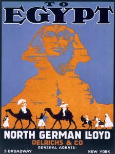 Ägypten, Plakat zur Werbung für Norddeutscher Lloyd