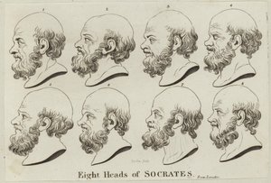 Acht Köpfe von Sokrates von English School