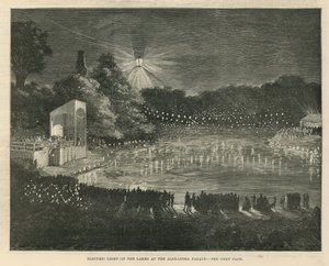 Elektrisches Licht auf den Seen im Alexandra Palace von English School