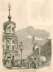 Elektrische Zeitkugel und Uhr, West Strand, London von English School