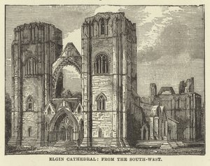 Kathedrale von Elgin, von Südwesten von English School