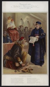 Ellen Terry als Portia in Der Kaufmann von Venedig von English School