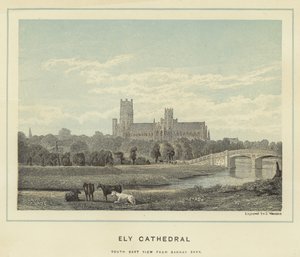 Ely Kathedrale, Südostansicht von Barway Bank von English School