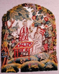 Bestickter Stuhl, ca. 1700