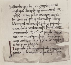 Englisch, Angelsächsisch (Lithografie) von English School