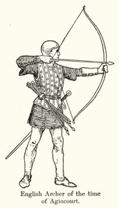 Englischer Bogenschütze zur Zeit von Agincourt von English School