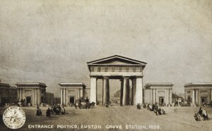 Eingangsportikus, Euston Grove Station, 1838