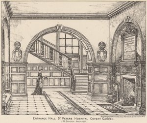 Eingangshalle zum St. Peters Hospital, Covent Garden von English School