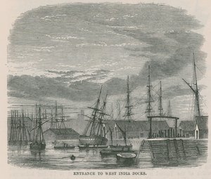 Eingang zu den West India Docks von English School